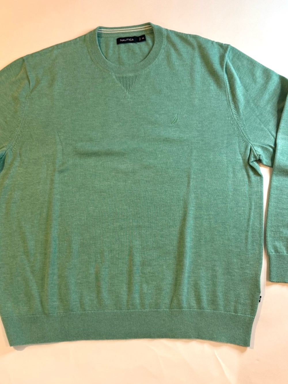NAUTICA Men's Crew Neck Knit Pullover Sweater Size XXL Green